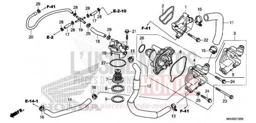 WATER PUMP VFR1200XG de 2016